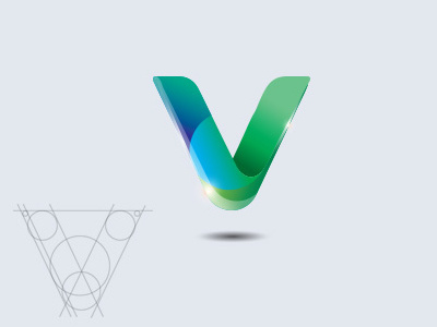 "V" Logo daily logo challenge grid grid construction grid logo letter logo logo design grid v
