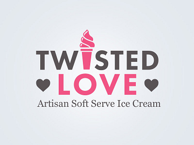 logo branding ice cream logo love