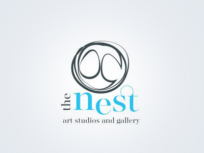 the nest art gallery eggs gallery logo logo design nest vector