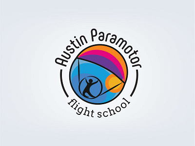 Paramotors - logo design branding design flight school logo logo design parachute paramotor travel