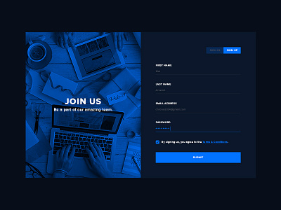 Daily UI Challenge #001 - Sign Up daily challenge ui web design