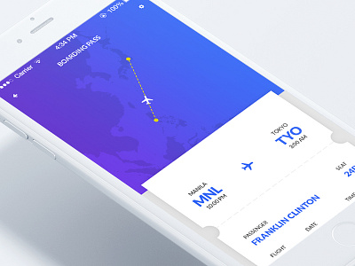 Daily UI Challenge #024 - Boarding Pass android animation boarding pass daily challenge ios mobile motion graphics user experience user interface