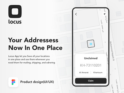 Locus – Product Design addressess app app design delivery design inspiration location locus map minimal mobile navigation product system ui ui ux ux