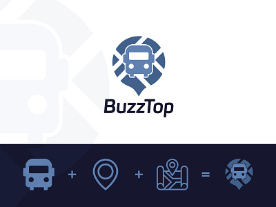 Buzztop Logo bt bus buzz design illustration logo top transport ui