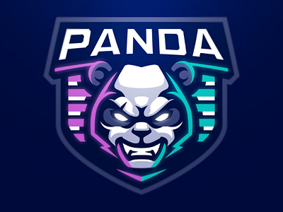Panda 2k20 branding character design esport gamers gaming illustration logo mascot retro sport streamer wfh wild