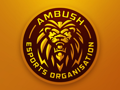 Ambush Esports branding character design esport gamers gaming illustration lion logo logotype mascot sport streamer wild