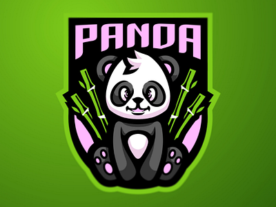 Cute Panda branding cute design esport green icon illustration logo mascot panda sport stay safe streamer twitch youtube