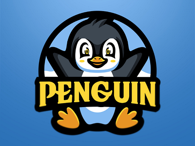 Little Penguin animal branding chibi cute design esport gamer gaming ice icon illustration logo logotype mascot penguin simple sport streamer ui ux
