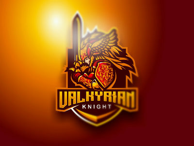 Valkyrian Knight design esport gaming icon illustration knight logo mascot sport warrior yugioh