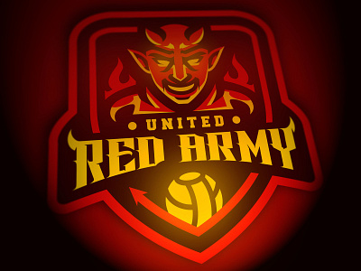 United Red Army art branding debut design esport illustration logo mascot soccer sport team