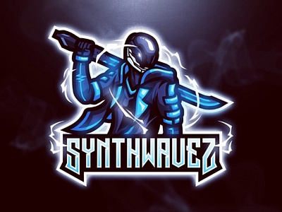 SynthWavez art badass bold branding design e ports gaming graphic identity illustration logo logotype mascot sports streamer