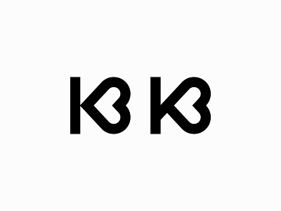 Letter K - Logo, lettermark, branding, icon, love, valentine