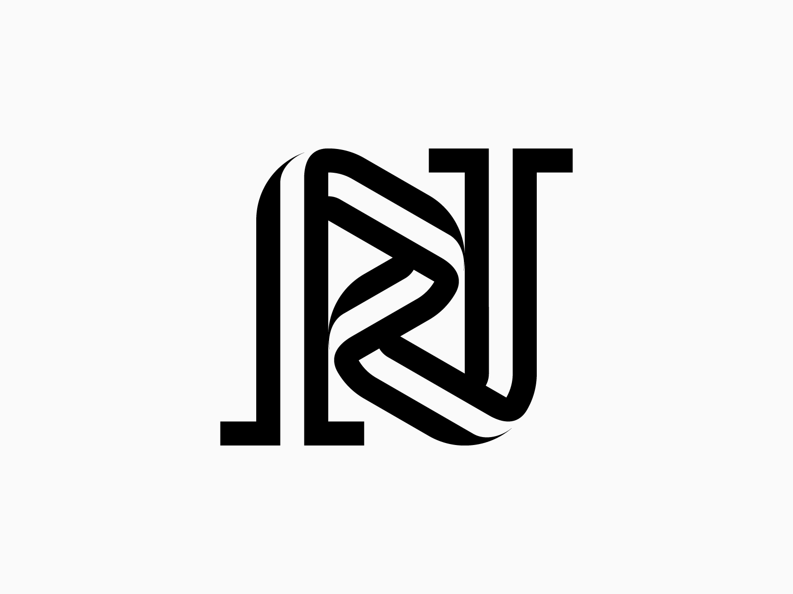 The Letter R Logo Icon Branding Lettermark Design By Satriyo