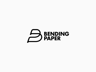 Bending paper - logo design, icon, branding