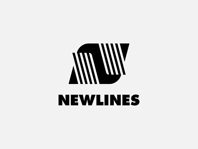 New lines (N) - Logo design, icon, branding, letter