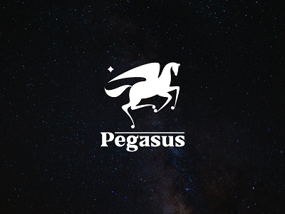 Pegasus the flying horse - Logo design, branding, icon