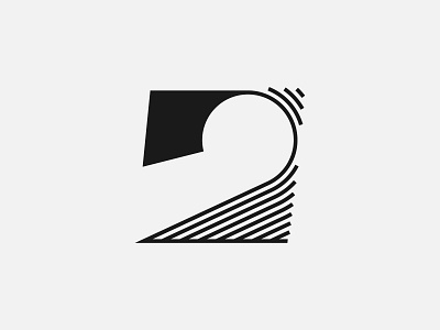 Number 2 - Logo design, branding, logotype abstract logo branding lettering logo logo design logos logotype minimalist logo modern logo monogram number number 2 number logo simple logo typography