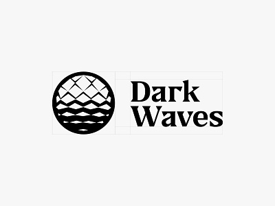 The Dark Waves - Logo design, icon, branding, circle absract logo branding circle logo graphic design lettering logo logo design logotype minimalist logo modern logo monogram ocean sea simple logo typography waves