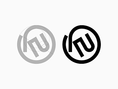 The letter K + U (KnownUnknown) - Logo design, icon, branding