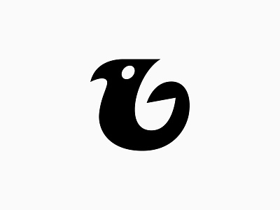 The letter G + bird - Logo design, icon, branding