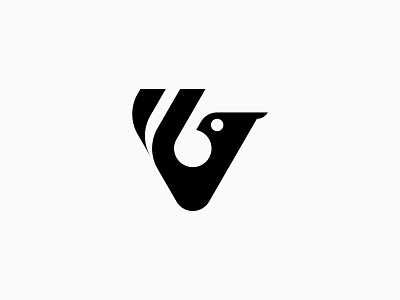 The letter V and a bird - Logo design, icon, branding abstract logo animal logo bird bird logo letter v letter v logo lettering logo logo design logotype minimalism minimalist logo modern logo monogram simple logo typography