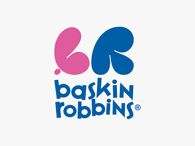 Baskin-Robbins (2) - Logo design, icon, branding, logotype abstract logo baskin-robbins branding cute logo happy logo kids logo lettering logo logo design logotype minimalist logo modern logo monogram simple logo typography