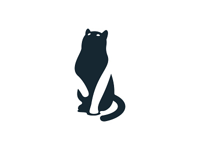 Cat: First Shot cat icon identity logo mark negative space symbol