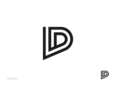 LD / L + D branding design flat icon illustration lettering logo logotype mark monogram type typography