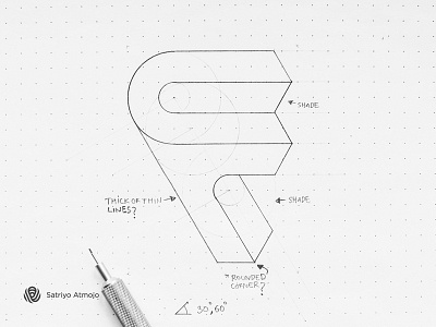 The F mark / sign / monogram branding design flat icon illustration lettering logo logotype mark monogram type typography