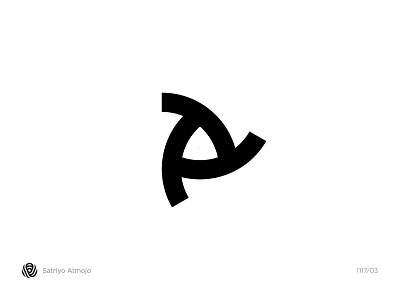 The A mark for a Quantum symbol design flat icon illustration lettering logo logotype mark monogram quantum type typography