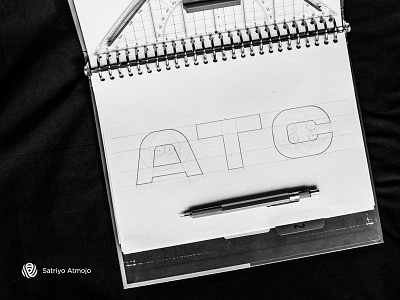 ATC logotype, logo, monogram | a transportation company design flat icon illustration letter lettering logo logotype mark monogram type typography