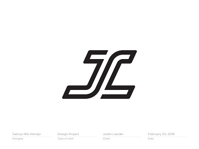 JL - Justin Lawder / Monogram / Logo flat icon illustration letter lettering logo logotype mark monogram symbol type typography