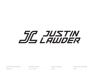 JL - Justin Lawder / Typography / Monogram / Logo flat icon illustration letter lettering logo logotype mark monogram symbol type typography