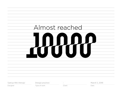 10000 / 10K followers flat icon illustration letter lettering logo logotype mark monogram symbol typography