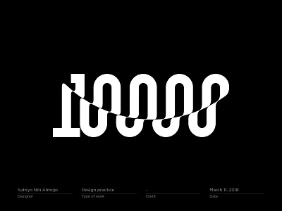 10000 / 10K followers (3) flat icon illustration letter lettering logo logotype mark monogram symbol typography