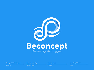 Beconcept logo | infinity flat icon illustration letter lettering logo logotype mark monogram symbol type typography