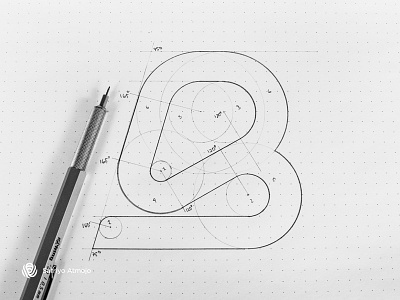 The letter b | Logo | Logotype | Monogram flat icon illustration letter lettering logo logotype mark monogram symbol typography