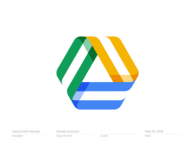 Google drive icon (my version) #3 flat icon illustration letter lettering logo logotype mark monogram symbol typography