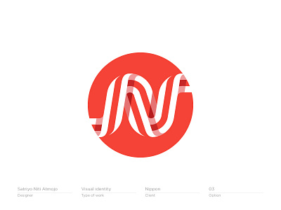 The letter N for Nippon | Logo, Monogram, Mark, Icon design flat icon illustration japan letter lettering logo logotype mark monogram symbol