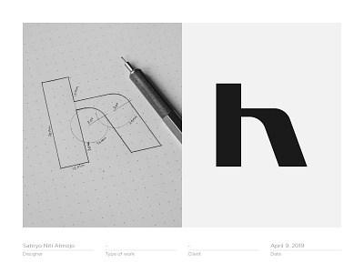 Letter h - Logo, Mark, Icon, Branding, Monogram branding clean design flat icon illustration letter letter h letter mark lettering logo logotype mark minimal monogram simple symbol type typography vector