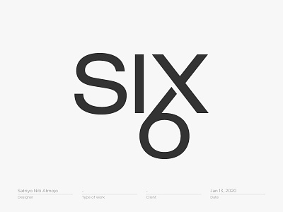 Six / 6 - Logo, Monogram, Logotype, Branding branding flat icon lettering logo logotype mark minimal monogram type typography