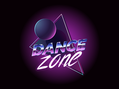 Dance Zone 80s 80s style creative design design detail illustration illustrator logo logo design logodesign logotype logotype design logotype designer retro sign vintage