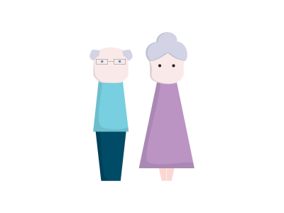 Mr. Grandpa & Mrs. Grandma character grandma grandpa illustration illustrator old oldman vector