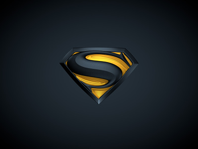 superman logo drawings 3d