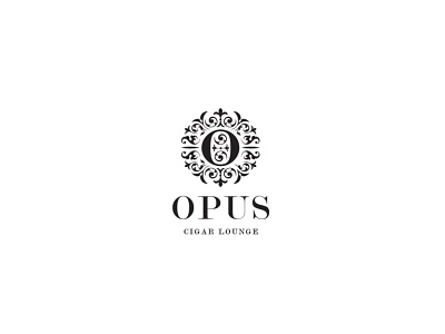 Opus Cigar Lounge branding cigar corporate identity elegant floral gothic graphic design illustration logo logo design lounge luxury smoke sophisticated victorian