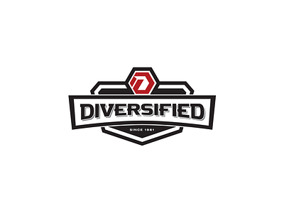 Diversified Logo construction contractors demolition diversified emblem industrial shield