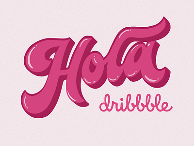 Hello Dribbble! design firstshot graphic design letter lettering typography