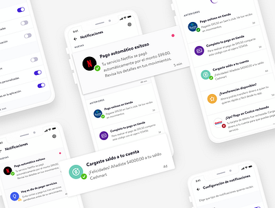 Notification center for mobile app app component library design design system figma graphic design interaction design interface mobile notifications product design prototyping ui ux visual design