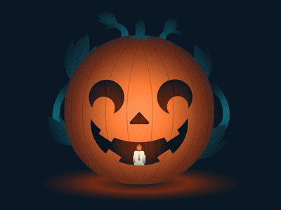 It's Almost Spooky Season~ 3d candle experimenting flat flat background fun gradient graphic design halloween halloween town illustration jack-o-lantern new tools october playful plugins pumpkin pumpkin illustration spooky textured