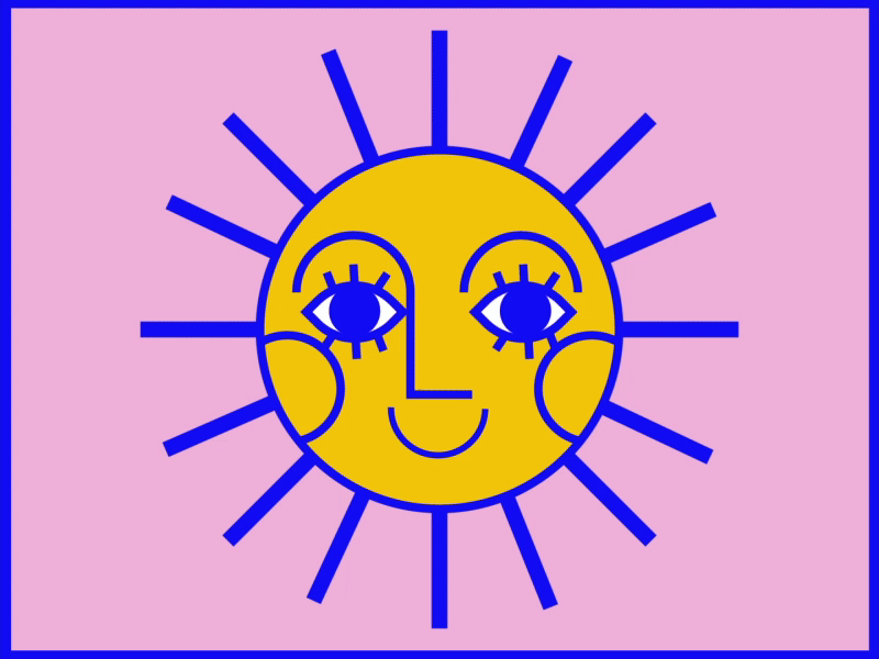 SunnyBoi basic bright bright color combinations cute art flat flat animation gif learning motion motion animation practice simple simple animation subtle sun sun rays sunday sunny sunny day sunny side up